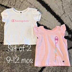 Set of 2 Girls Champion Tops Size 9-12 Months